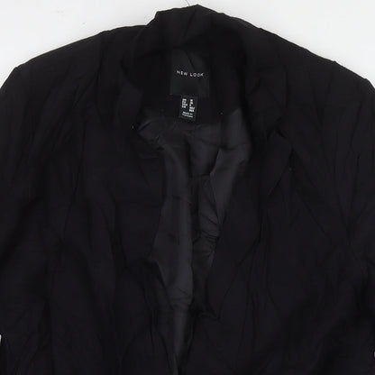 New Look Womens Black Jacket Blazer Size 10 Button