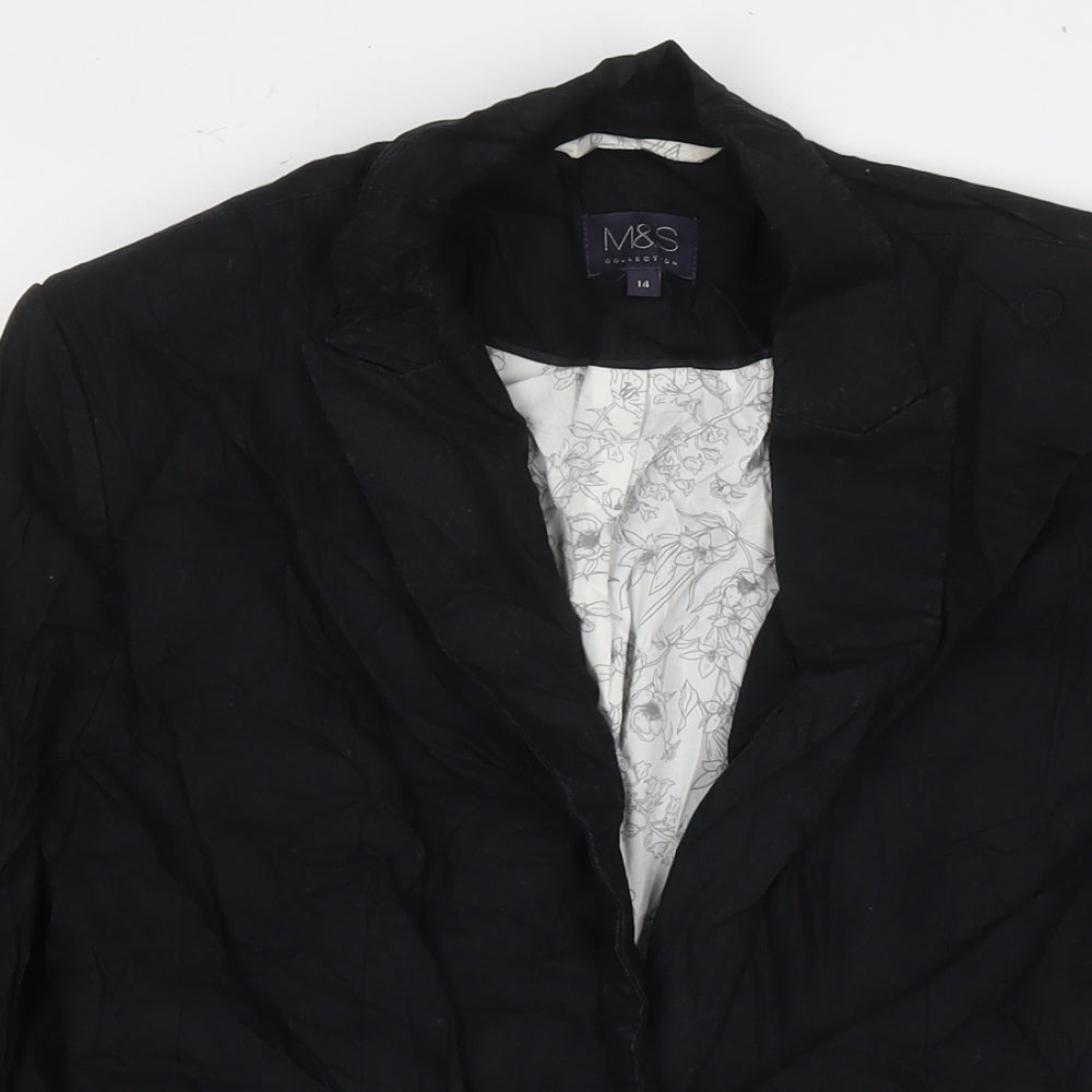 Womens UK Size 14 Marks and Spencer Black Jacket