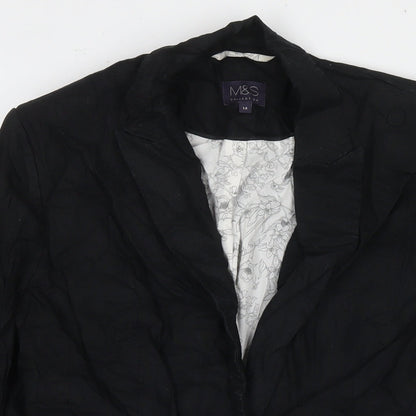 Womens UK Size 14 Marks and Spencer Black Jacket