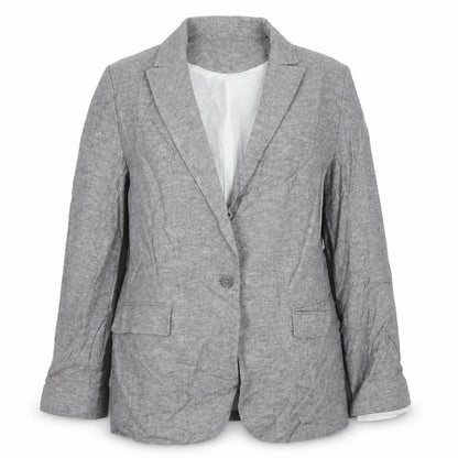 Marks & Spencer Womens Grey Jacket Blazer Size 12 Buckle
