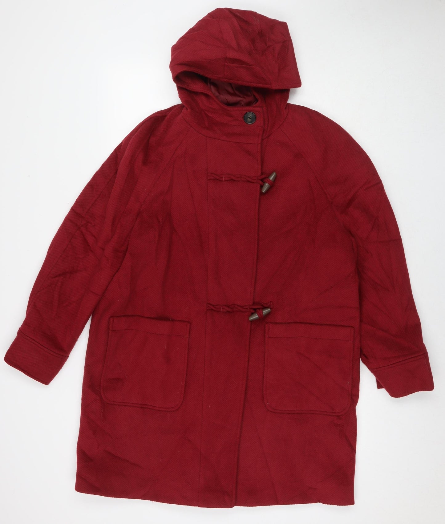 Womens UK Size 18 Marks and Spencer Red Overcoat