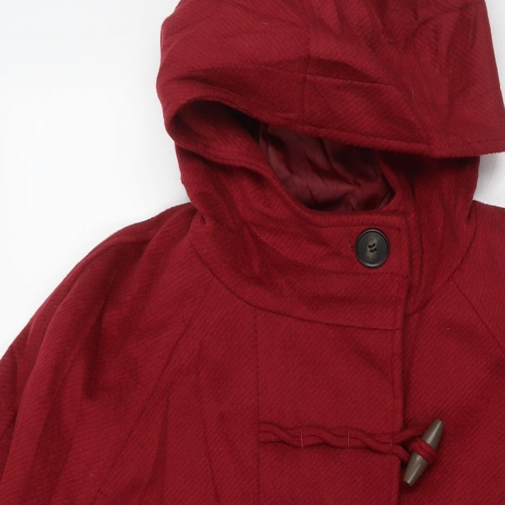 Womens UK Size 18 Marks and Spencer Red Overcoat