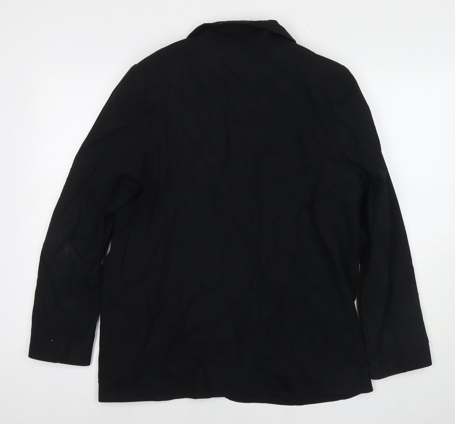 Womens UK Size 14 Marks and Spencer Black Biker Coat