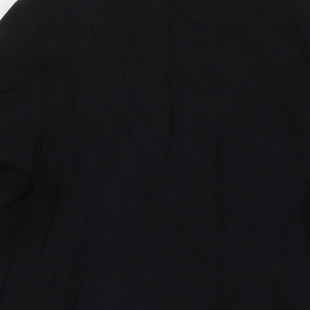 Womens UK Size 14 Marks and Spencer Black Biker Coat