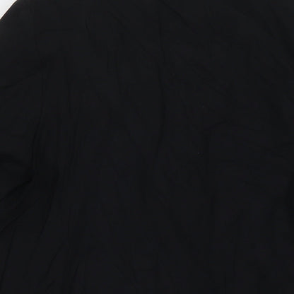 Womens UK Size 14 Marks and Spencer Black Biker Coat