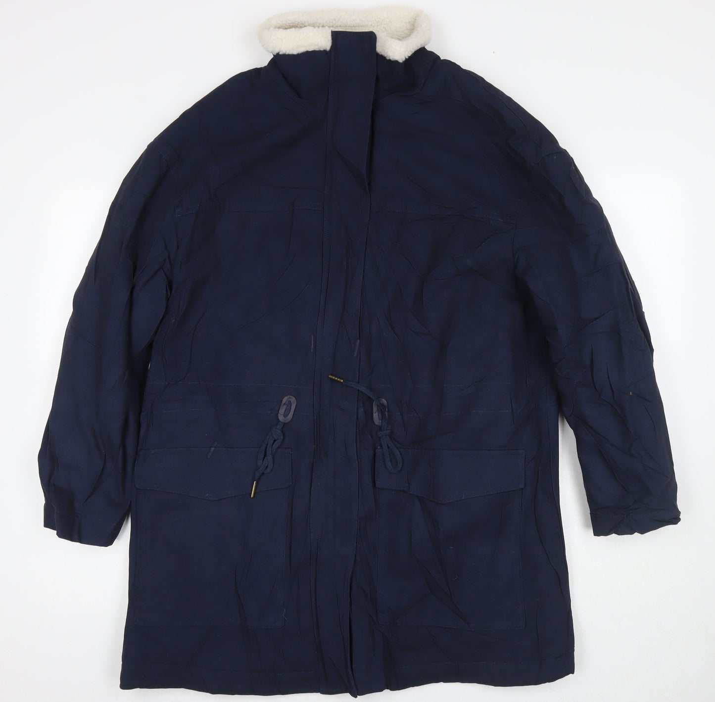 Womens UK Size 16 Per Una Blue Parka Coat