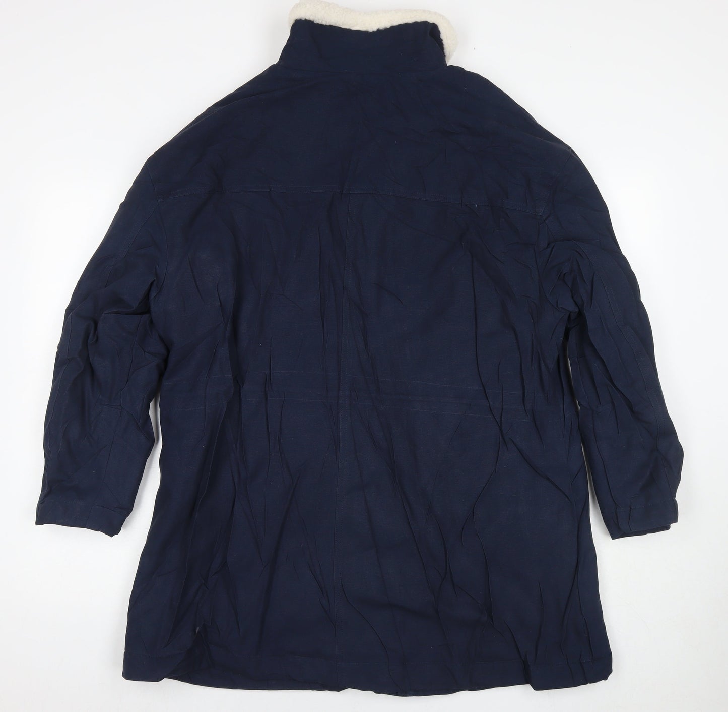Womens UK Size 16 Per Una Blue Parka Coat