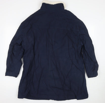 Womens UK Size 16 Per Una Blue Parka Coat