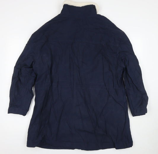 Womens UK Size 16 Per Una Blue Parka Coat