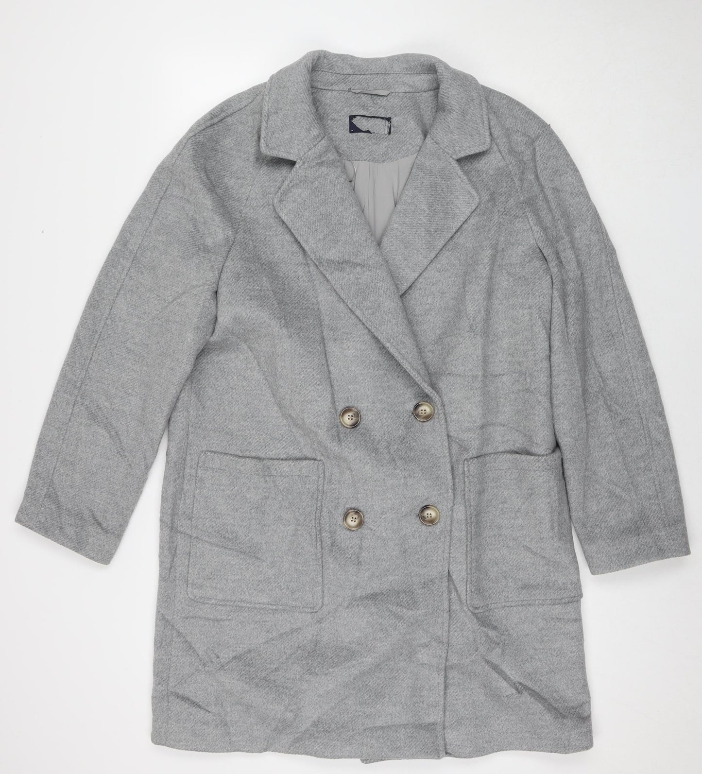 Womens UK Size 14 Marks and Spencer Grey Overcoat
