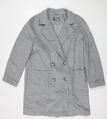 Womens UK Size 14 Marks and Spencer Grey Overcoat