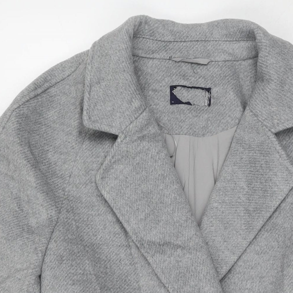 Womens UK Size 14 Marks and Spencer Grey Overcoat