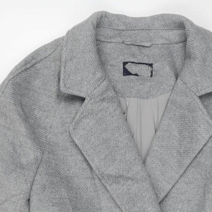 Womens UK Size 14 Marks and Spencer Grey Overcoat