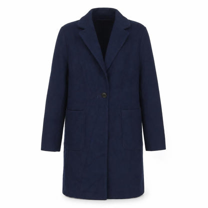 Marks & Spencer Womens Blue Overcoat Coat Size 14 Button