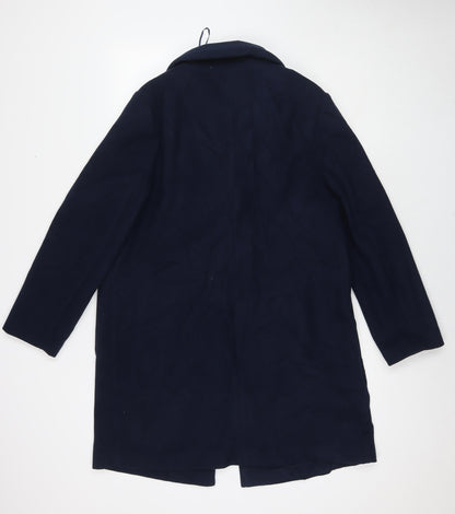 Womens UK Size 14 Marks and Spencer Blue Overcoat