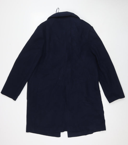 Womens UK Size 14 Marks and Spencer Blue Overcoat