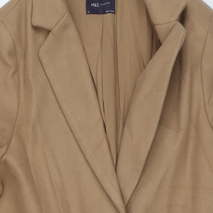 Womens UK Size 16 Marks and Spencer Beige Overcoat