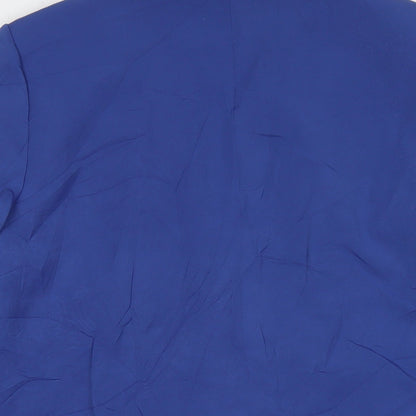 Pieces Womens Blue Jacket Blazer Size L Button