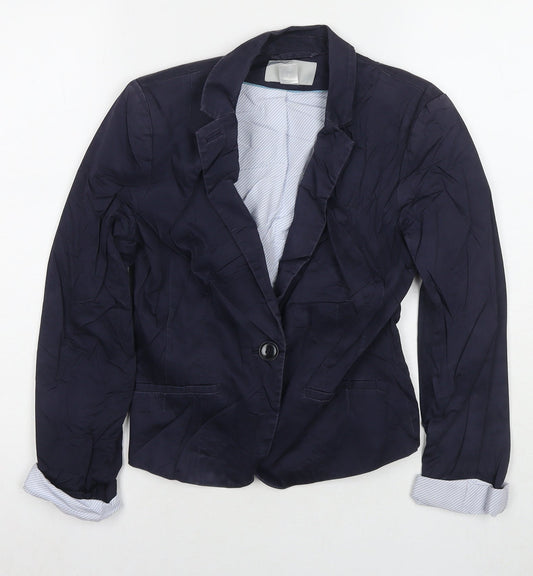 Womens UK Size 8 H&M Blue Jacket