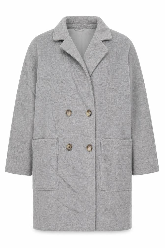 Marks & Spencer Womens Grey Overcoat Coat Size 18 Button
