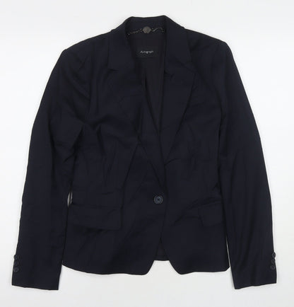 Autograph Womens Black Jacket Blazer Size 8 Button