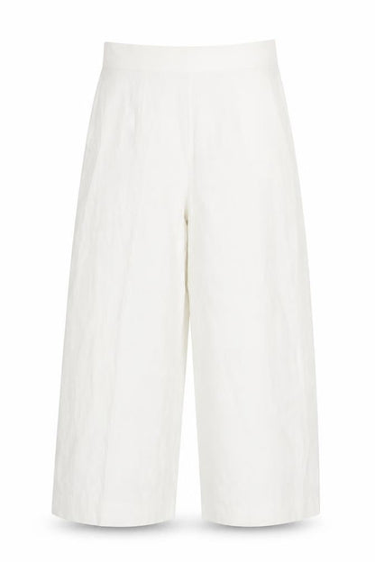 Womens UK Size L Zara Regular Fit Cropped White Trousers