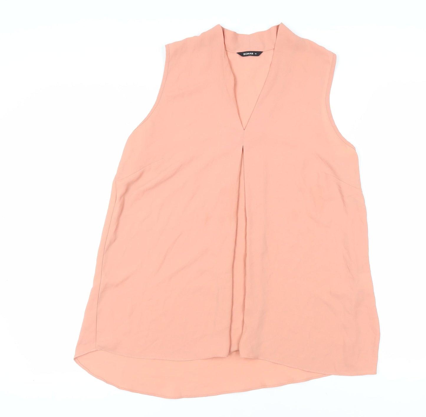 Womens UK Size 14 Roman Pink Basic Blouse