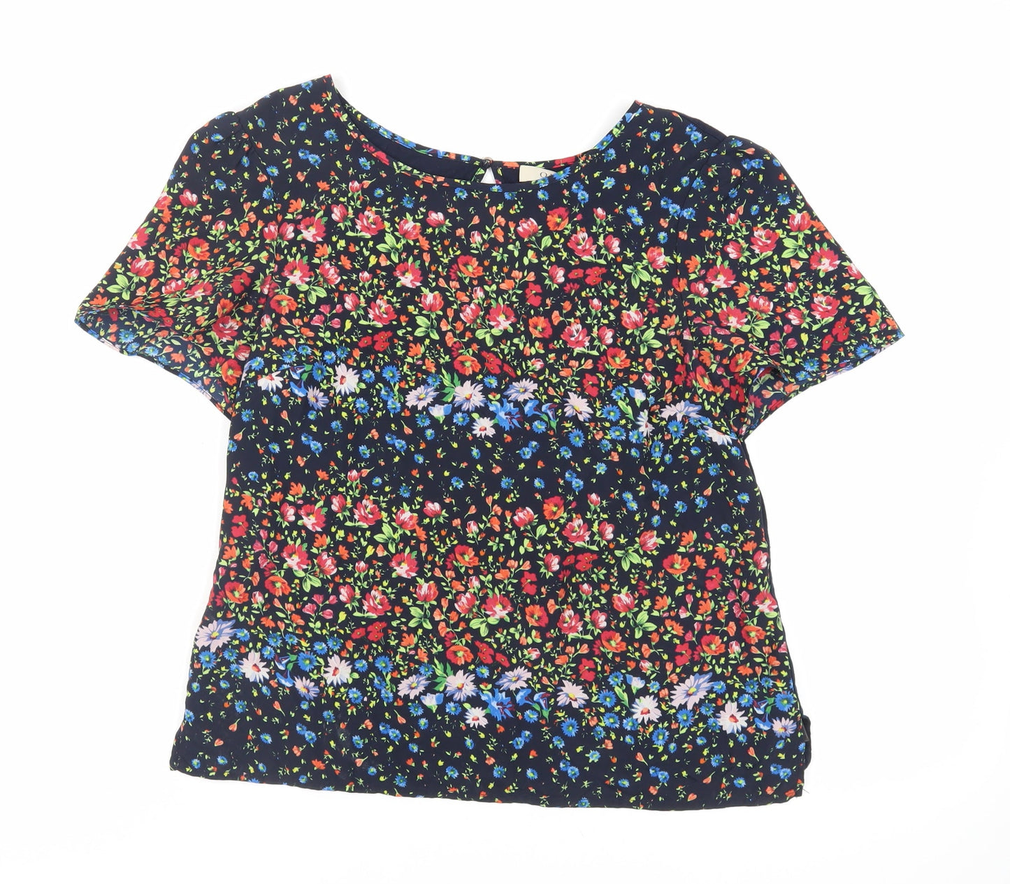 Womens UK Size M Oasis Blue Basic Blouse