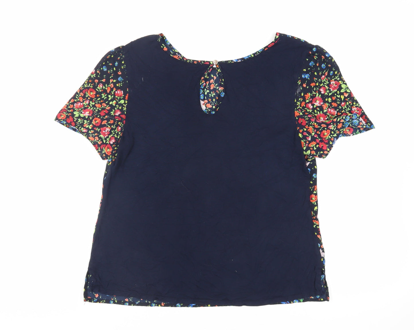 Womens UK Size M Oasis Blue Basic Blouse