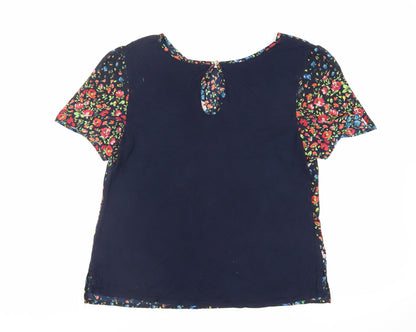 Womens UK Size M Oasis Blue Basic Blouse