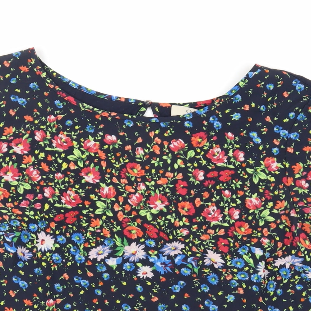 Womens UK Size M Oasis Blue Basic Blouse