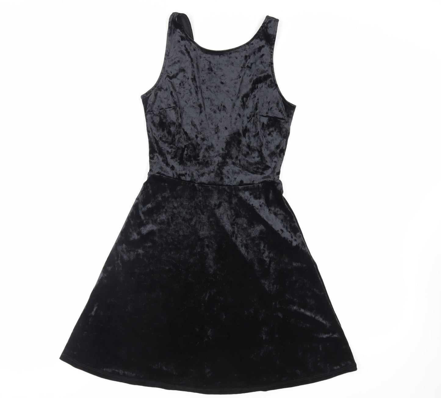 Divided by H&M Womens Black Polyester Tank Dress Size 8 Round Neck Pullover