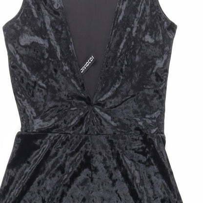 Divided by H&M Womens Black Polyester Tank Dress Size 8 Round Neck Pullover