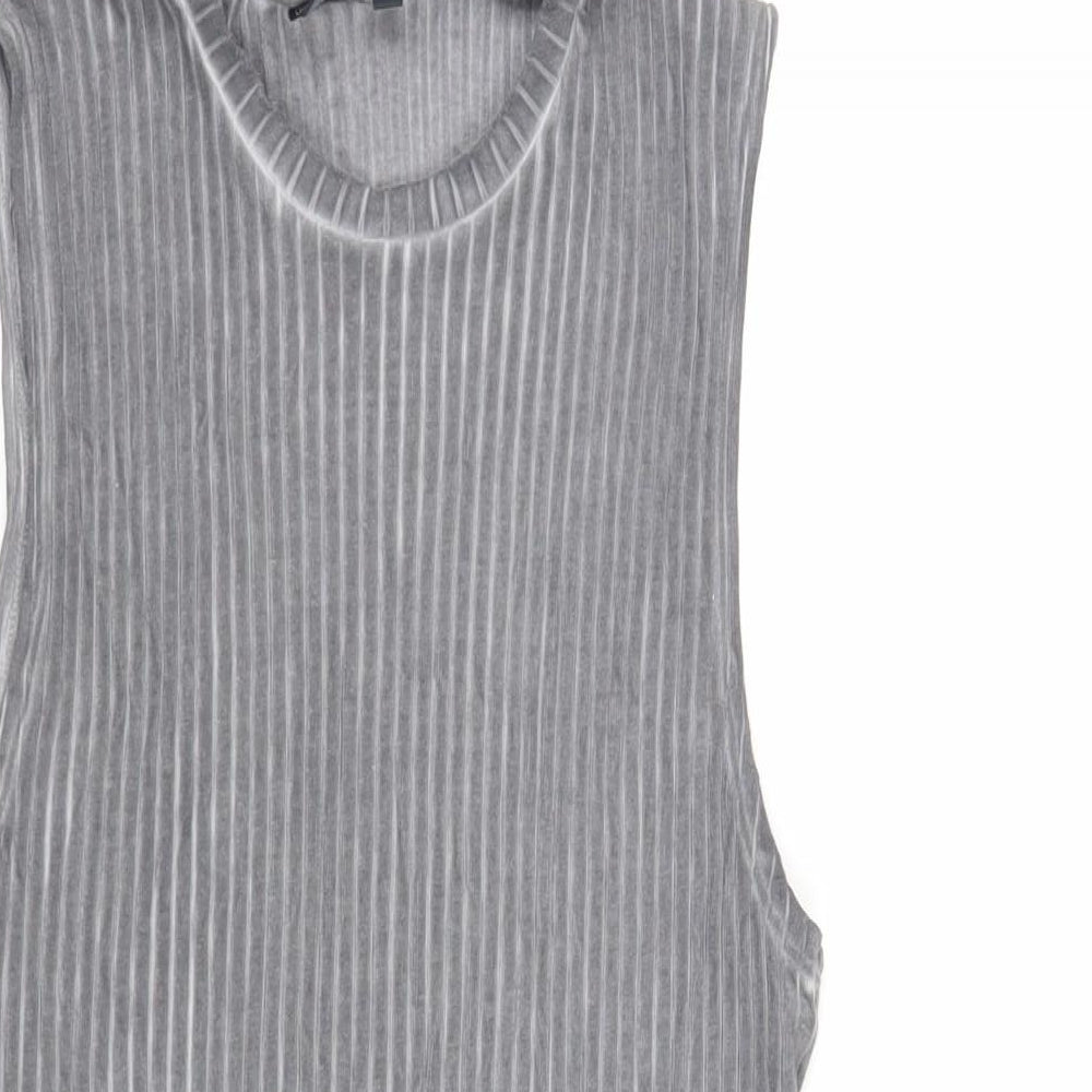 Womens UK Size M ASOS Grey Basic Tank