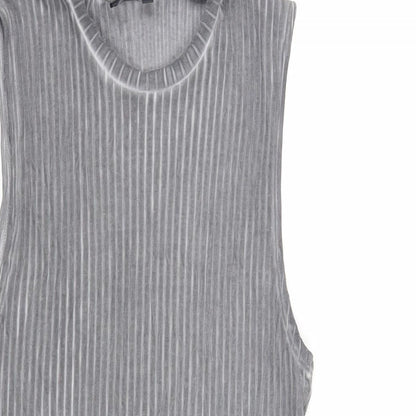 Womens UK Size M ASOS Grey Basic Tank