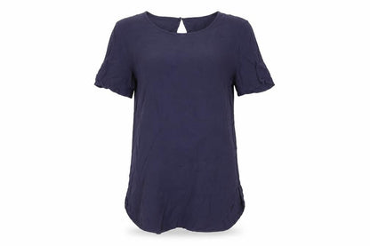 Womens UK Size 8 H&M Blue Basic Blouse