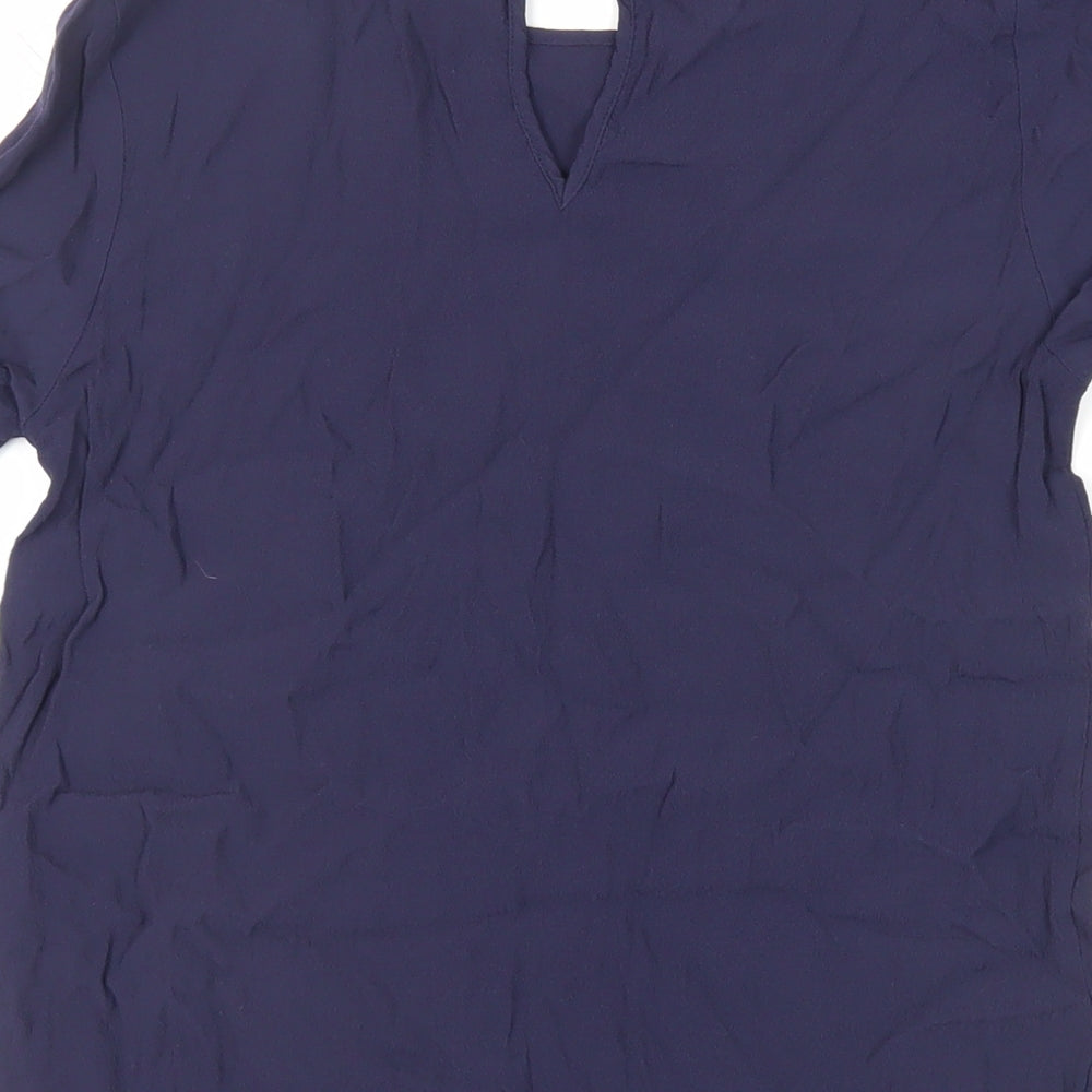 Womens UK Size 8 H&M Blue Basic Blouse