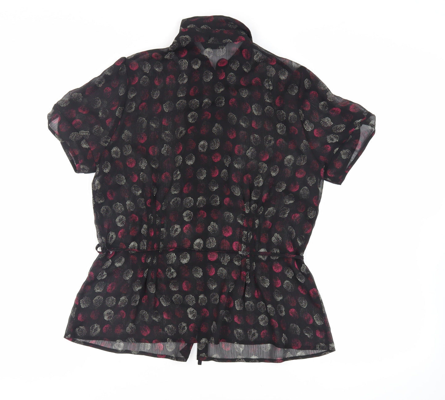 Womens UK Size 12 Marks and Spencer Black Basic Button-Up