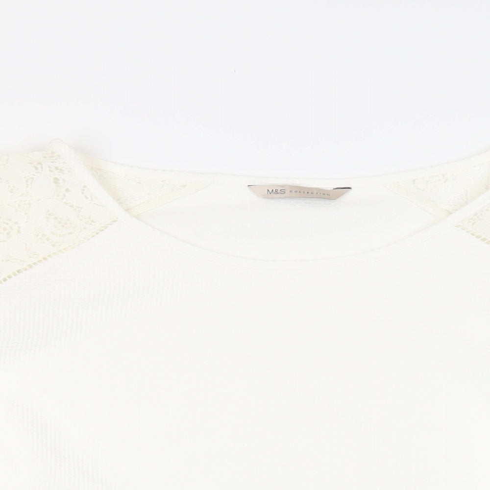 Womens UK Size 18 Marks and Spencer White Basic Blouse