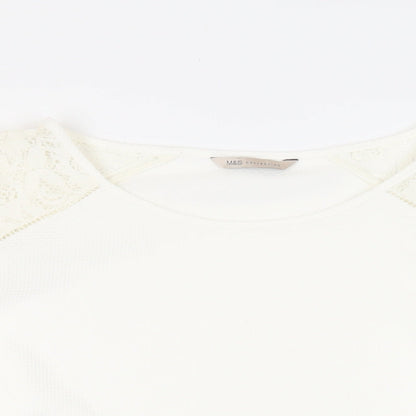 Womens UK Size 18 Marks and Spencer White Basic Blouse