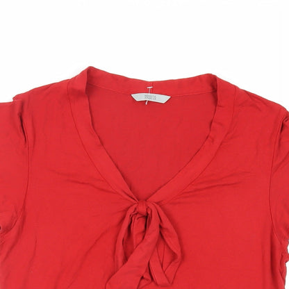 Womens UK Size 10 Marks and Spencer Red Basic T-Shirt