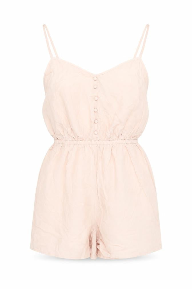 Womens UK Size 10 New Look One-Piece Pink Playsuit