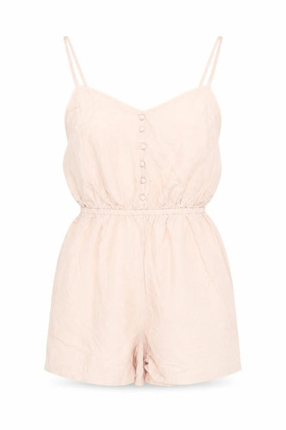 Womens UK Size 10 New Look One-Piece Pink Playsuit