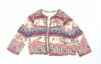 Indigo Womens Multicoloured Paisley Jacket Size 12 - Open Lightweight