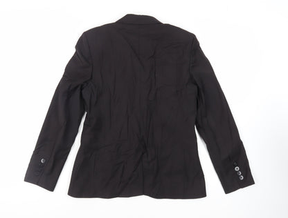Autograph Womens Black Jacket Blazer Size 12 Button