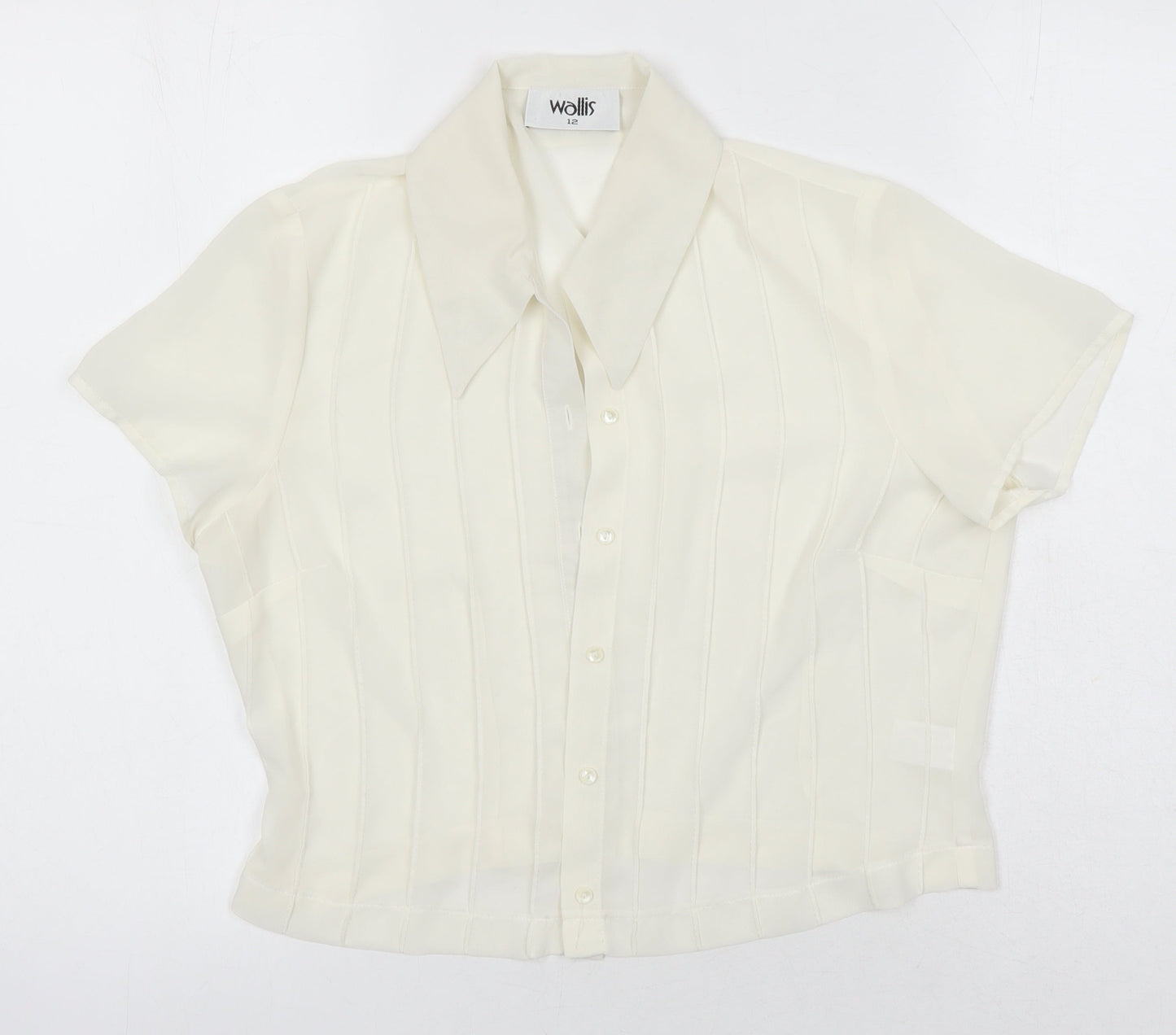 Womens UK Size 12 Wallis Ivory Basic Blouse