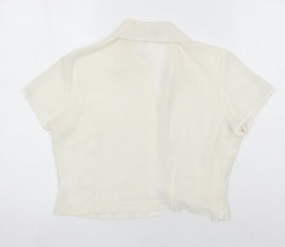 Womens UK Size 12 Wallis Ivory Basic Blouse