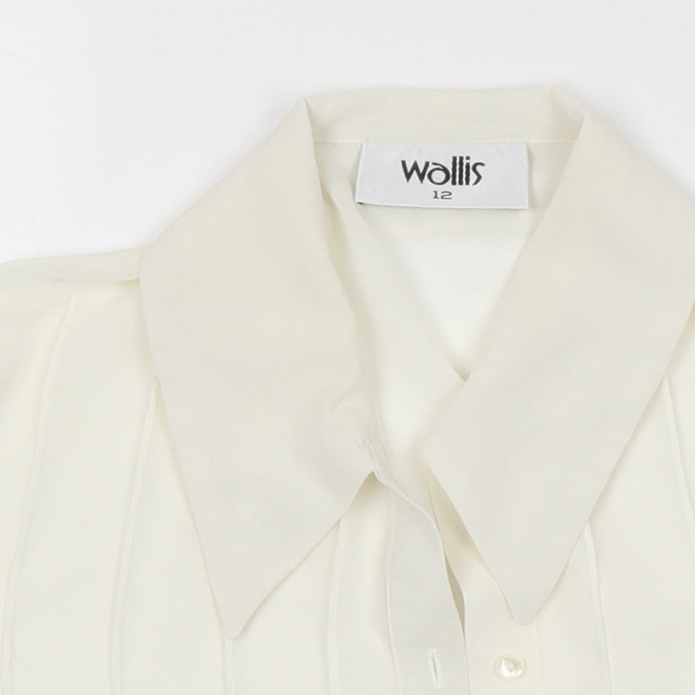 Womens UK Size 12 Wallis Ivory Basic Blouse