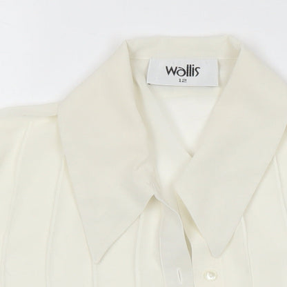 Womens UK Size 12 Wallis Ivory Basic Blouse