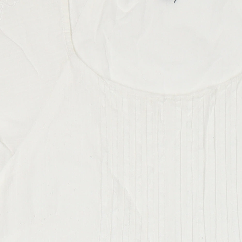 French Connection Womens White 100% Cotton Shift Size 8 Round Neck